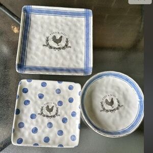 Susan Winget Urban Farmhouse 3 Piece Place Setting - Dinner Salad Soup
